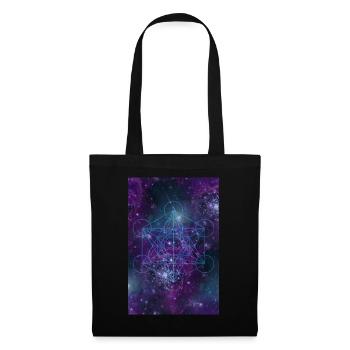 Géométrie sacrée Metatron Cube Universe - Sac en tissu - noir - Devant