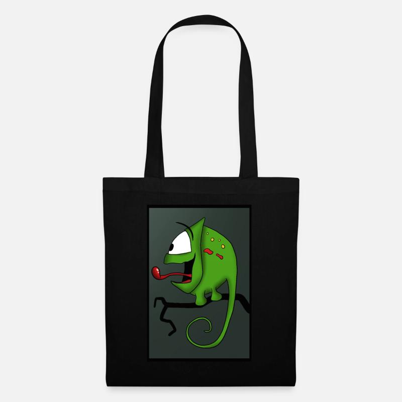 caméléon - Sac en tissu - noir