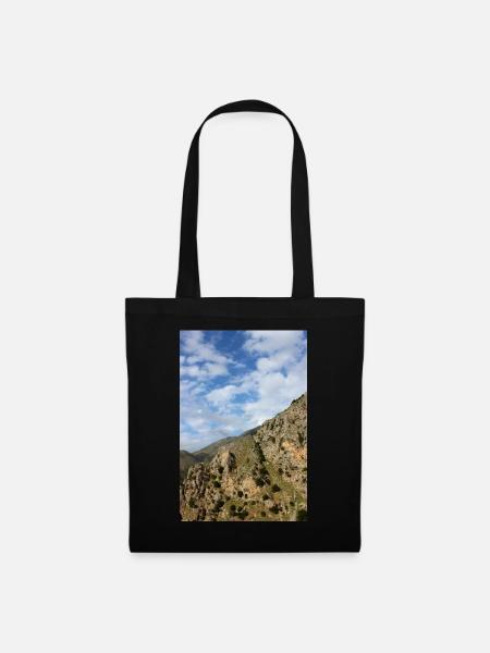 Berg Berge Berglandschaft Poster - Stoffbeutel - Schwarz