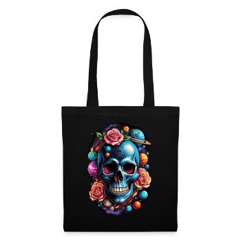 Space Planets Skull - Tote Bag - black - Front