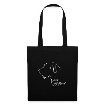 IRISH WOLFHOUND Profil Hunde Wilsigns Windhunde - Stoffbeutel - Schwarz - Vorne