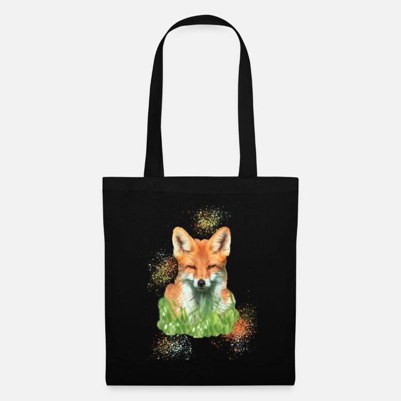 wunderschöner Fuchs - Stoffbeutel - Schwarz