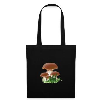 Schwammerljäger porcini mushrooms - Tote Bag - black - Front