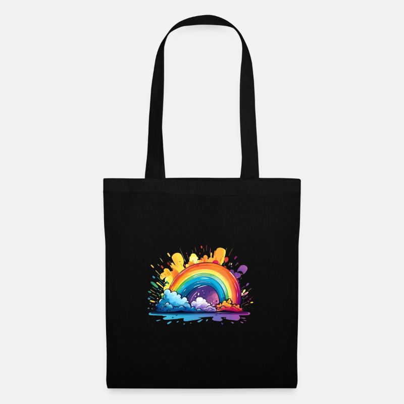 Dein Regenbogen - Stoffbeutel - Schwarz