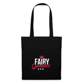 Mère la fille de cadeau marraine fée - Sac en tissu - noir - Devant
