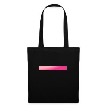 Pink-Rosa Farbverlauf Balken - Stoffbeutel - Schwarz - Vorne