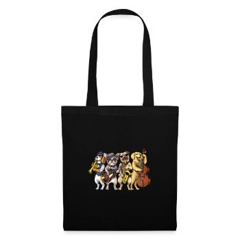 Chiens Musiciens de Jazz - Sac en tissu - noir - Devant