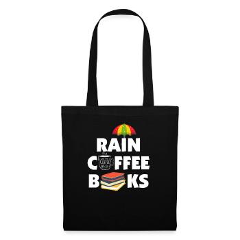 Rain Coffee Books - Stoffbeutel - Schwarz - Vorne