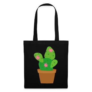 cactus - Sac en tissu - noir - Devant