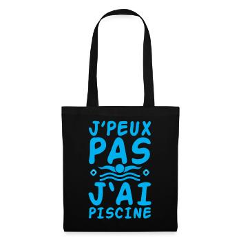 Piscine - Sac en tissu - noir - Devant
