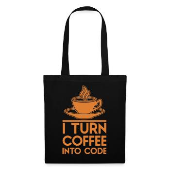 Code de codeur de programmation de cadeau de chemise de HTML de Java - Sac en tissu - noir - Devant