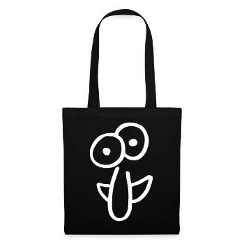 Funny face with a big nose. 5 vector - Tote Bag - black - Front