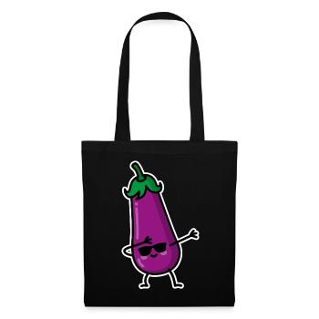 Dab Dabbing aubergine penis emoji texting meme sex - Tote Bag - black - Front