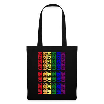 Liebe ohne Grenzen - Pride Month - Stoffbeutel - Schwarz - Vorne