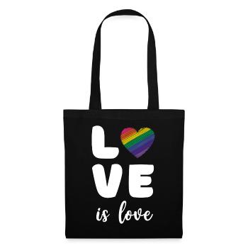 Mois de la fierté - L’amour c’est l’amour - Sac en tissu - noir - Devant