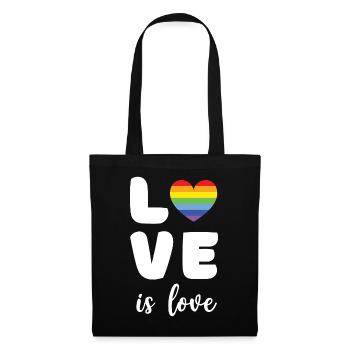Mois de la fierté - L’amour c’est l’amour - Sac en tissu - noir - Devant