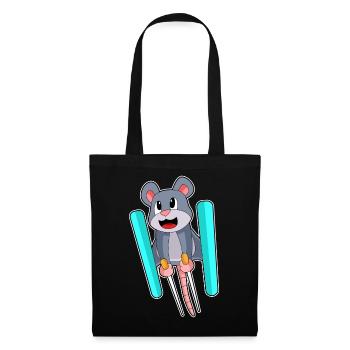 Mouse Ski Jumper Ski Winter Sports - Tote Bag - black - Front