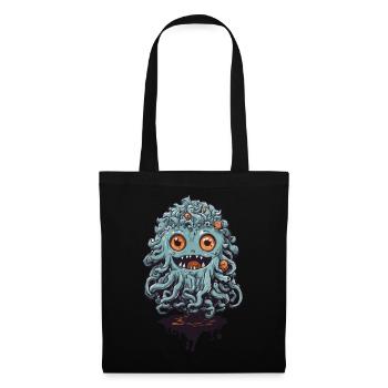 Cute tentacle monster on Halloween - Tote Bag - black - Front