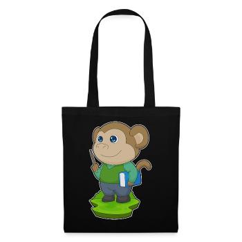 Monkey Teacher Book School - Tote Bag - black - Front
