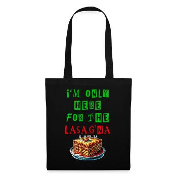 Je suis juste là pour les lasagnes - Sac en tissu - noir - Devant