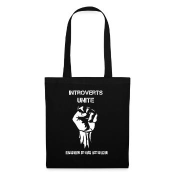 Introverts Unite - Stoffbeutel - Schwarz - Vorne
