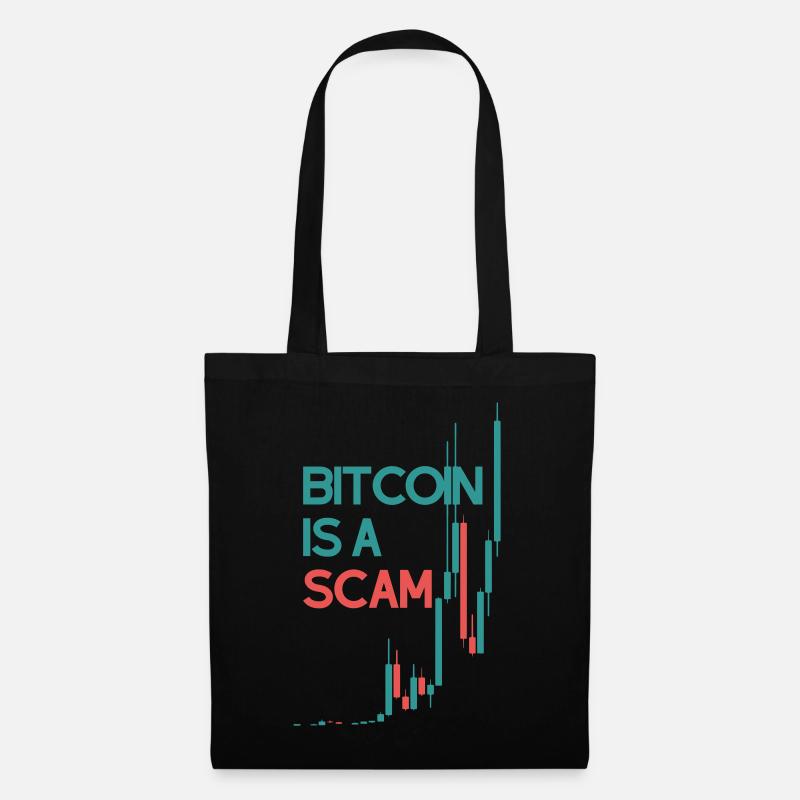 Bitcoin ist ein Betrug - Stoffbeutel - Schwarz