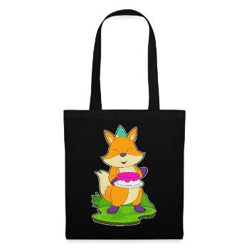 Fox Birthday Cake - Tote Bag - black - Front