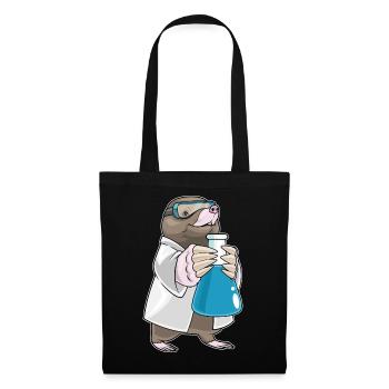 Mole Scientist Test Tube Laboratory - Tote Bag - black - Front