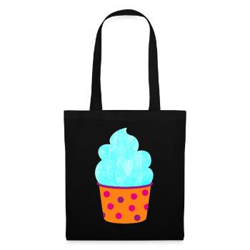 Glace Glace Tasse à Glace Dots Muffin Dots Sweet - Sac en tissu - noir - Devant