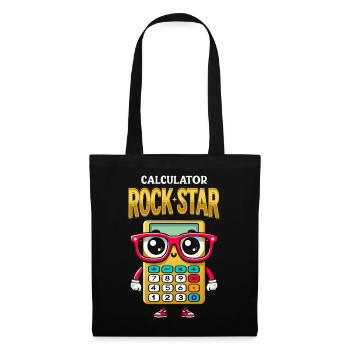 Conception du personnage du calculateur de nombres de jours - Sac en tissu - noir - Devant