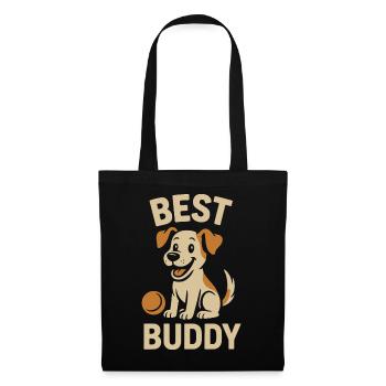 Best Buddy Dog Lover Design - Stoffbeutel - Schwarz - Vorne