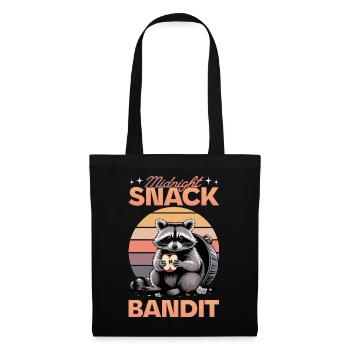 Funny Raccoon - Stoffbeutel - Schwarz - Vorne