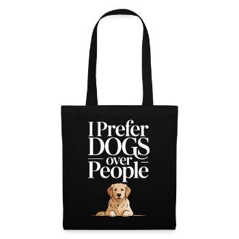 I Prefer Dogs Over People - Tote Bag - black - Front