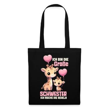 I'm the big sister I make the rules - Tote Bag - black - Front