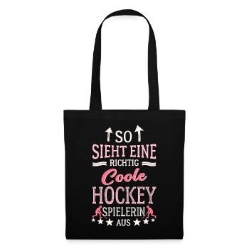 Voilà à quoi ressemble un joueur de hockey cool : le hockey - Sac en tissu - noir - Devant