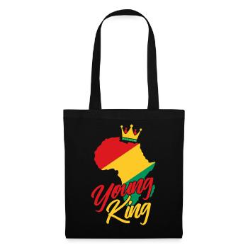 Young King – Black History Melanin Pride - Tote Bag - black - Front