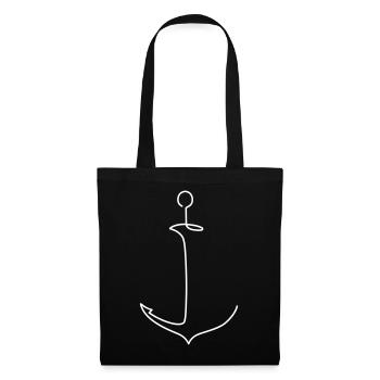 Ancre stylisée - Voilier maritime Sea - Sac en tissu - noir - Devant