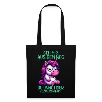 Écarte-toi de mon chemin, contact social inutile - Sac en tissu - noir - Devant
