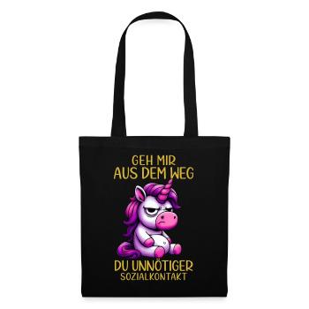 Écarte-toi de mon chemin, contact social inutile - Sac en tissu - noir - Devant