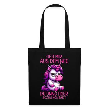 Écarte-toi de mon chemin, contact social inutile - Sac en tissu - noir - Devant