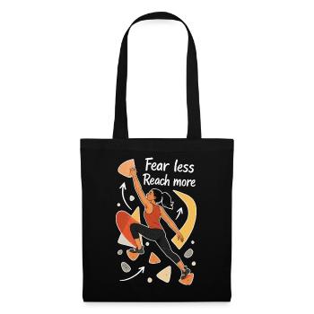 Motivation pour le bloc – Moins de peur. Atteindre plus de portes. - Sac en tissu - noir - Devant