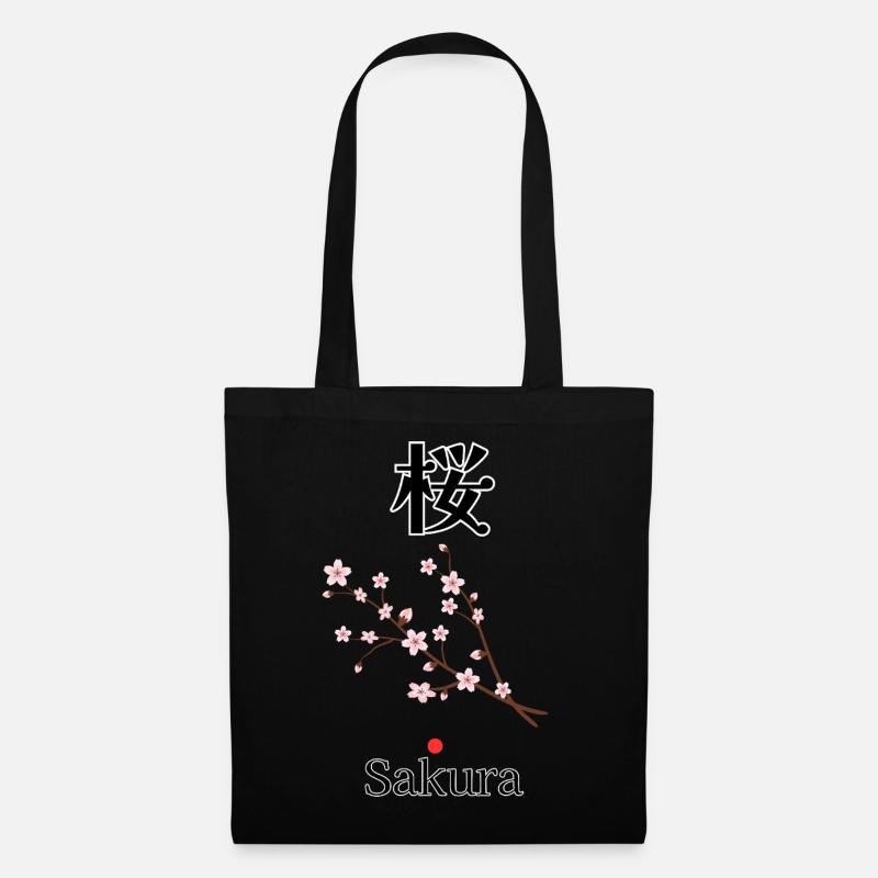 Sakura – Japanische Kirschblüte | Torii Apparel - Stoffbeutel - Schwarz