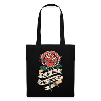 Süß Aber Gefährlich Cute Kawaii Aesthetic Katze - Tote Bag - black - Front