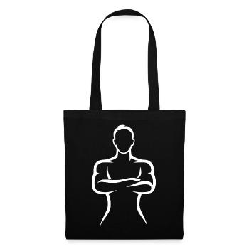 Crossed Arms Muscle Silhouette - Tote Bag - black - Front