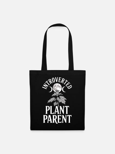Introvertierter Pflanzenelternteil - Stoffbeutel - Schwarz