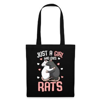 Rats Hug: Girl Who Loves Rats - Tote Bag - black - Front
