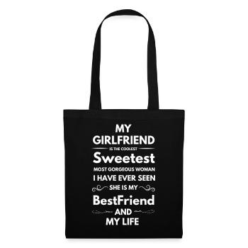 My Girlfriend My Best Friend My Life Romantic - Tote Bag - black - Front
