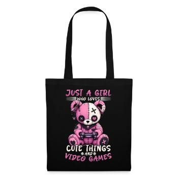 Pastel Goth Soft Goth Gaming Gamer - Stoffbeutel - Schwarz - Vorne
