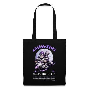 Bigfoot Alien-Weltraumurlaub-Design. - Stoffbeutel - Schwarz - Vorne