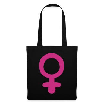 Weiblich Zeichen / Feminismus - Stoffbeutel - Schwarz - Vorne